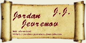 Jordan Jevremov vizit kartica